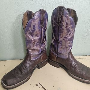 Ariat Purple Bison Boots, Resoled